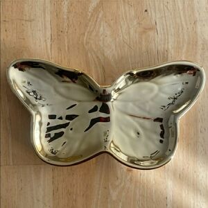 Francesca's Collections Shiny Gold Butterfly Keepsake Dish - NEW!